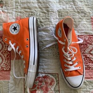 orange high top converse